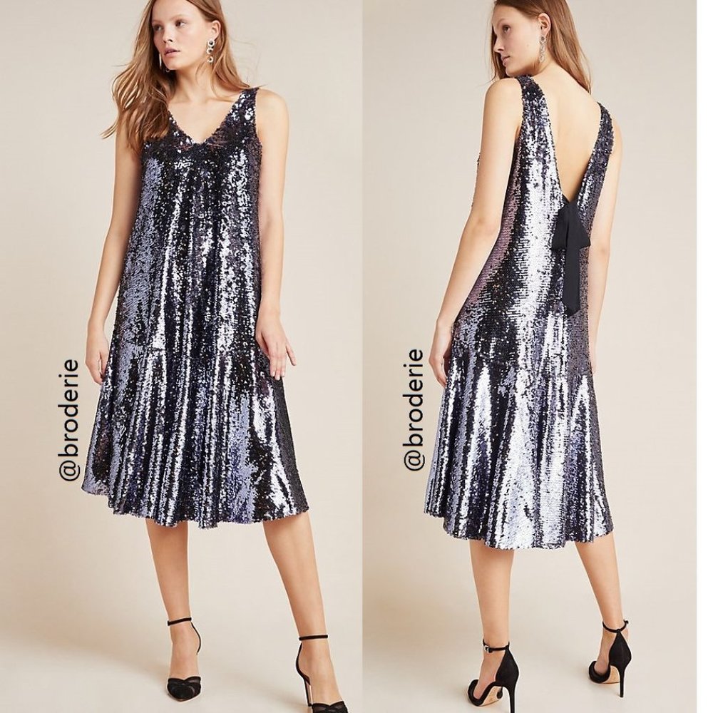 NEW Anthropologie Sybil Sequined Dress - Picture 6 of 6